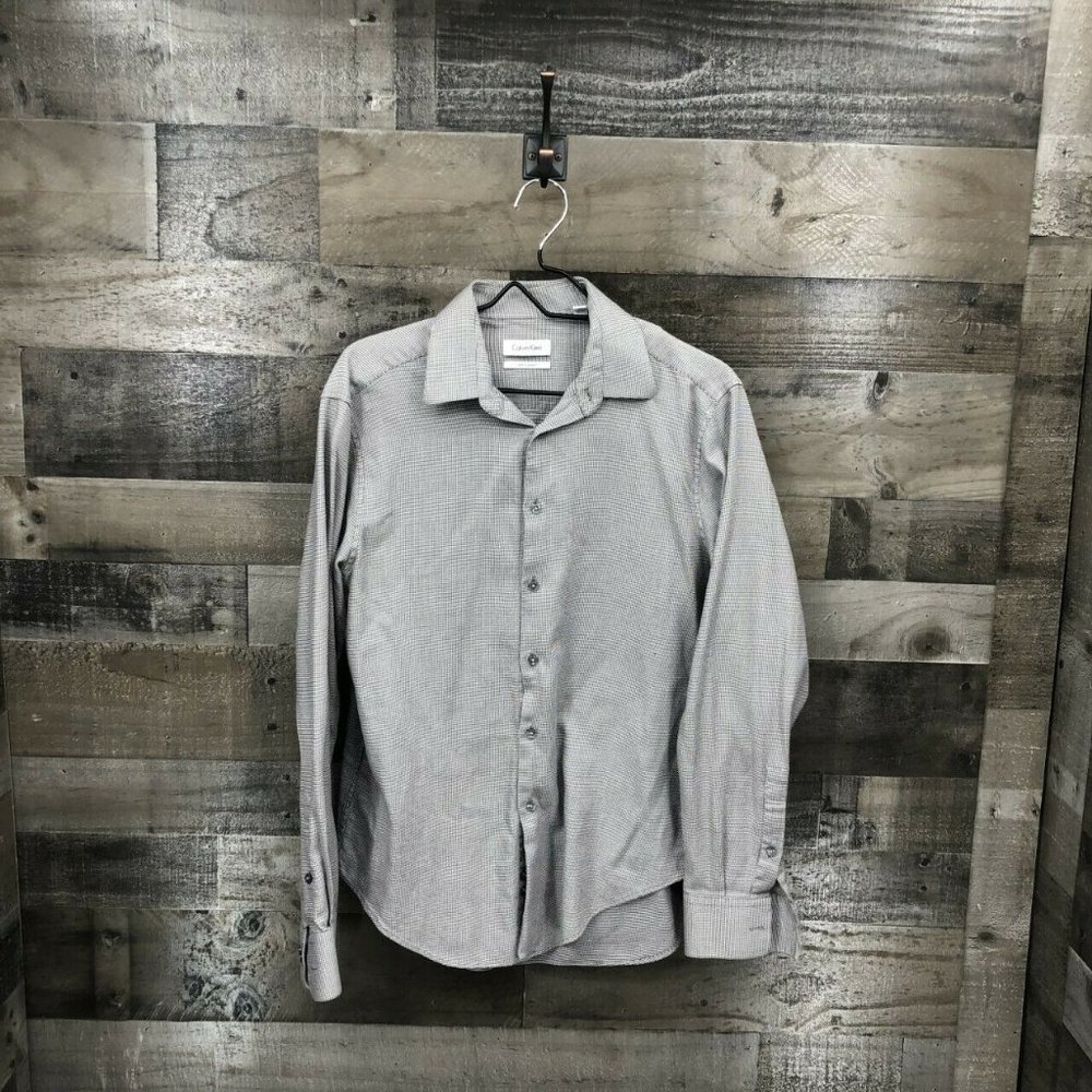 Calvin Klein Mens Slim Fit Dress Shirt Sz 16 34/35